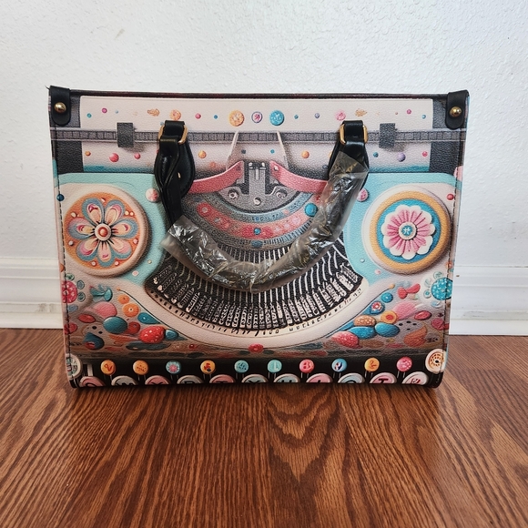 Handbags - MCM Colorful Typewriter Print Handbag